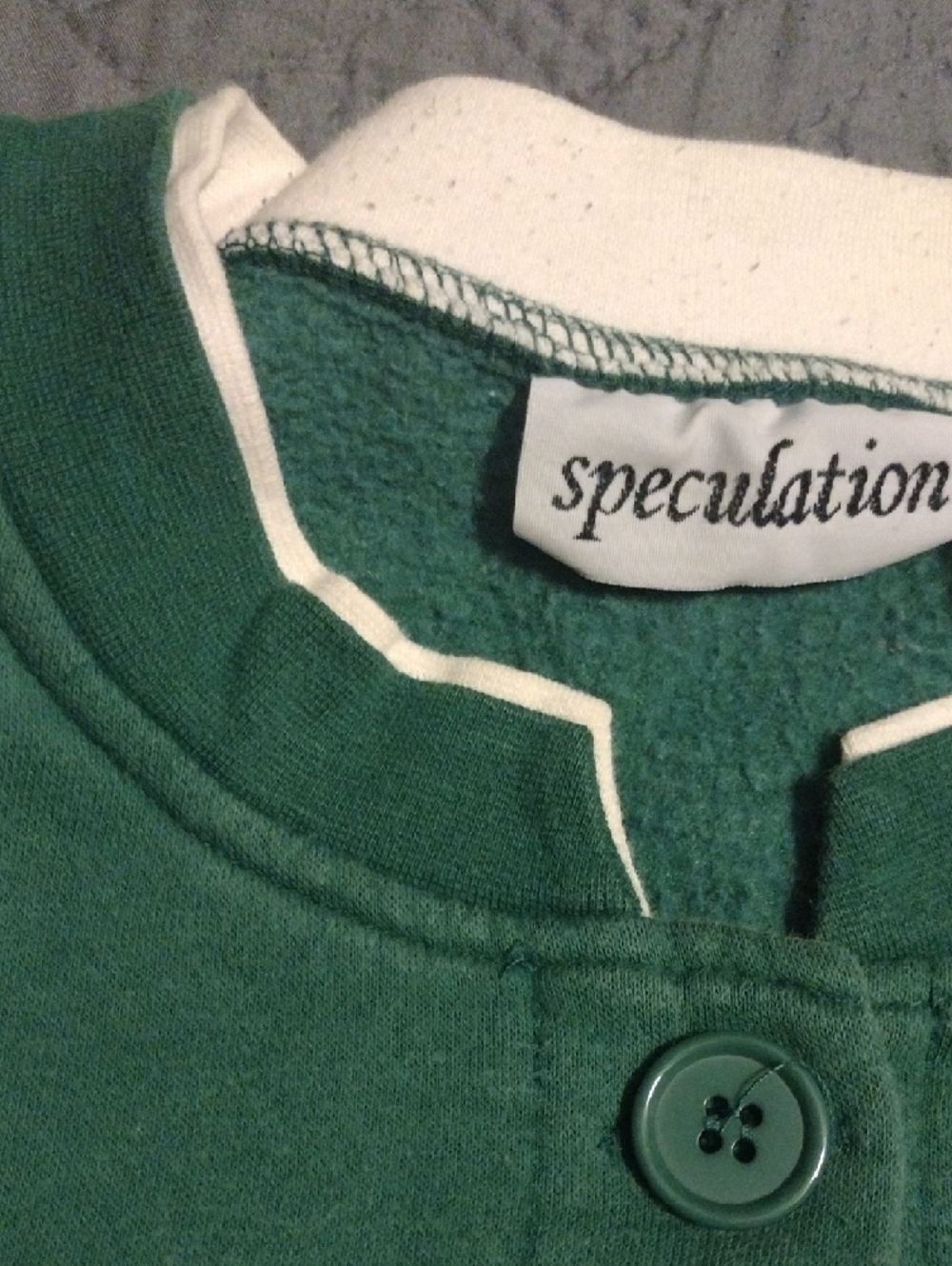 Speculation Green Button-Up Cardigan with Sunflower & Pumpkin Embroidery - Picture 9 of 11